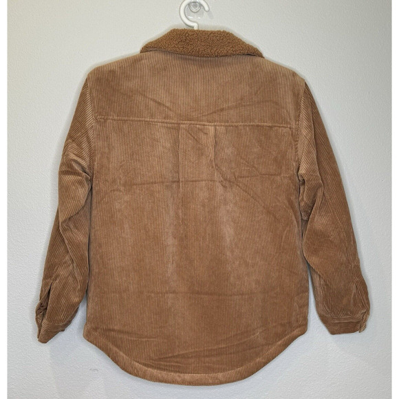Love Tree Corduroy Jacket Womens Sz Small Sherpa Collar Pockets Button Front NWT - Picture 5 of 9